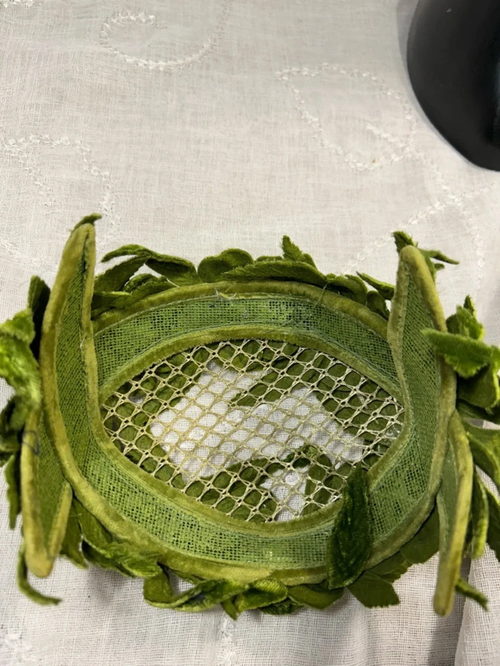 Vintage floral flower headpiece halo piece - Picture 5 of 9